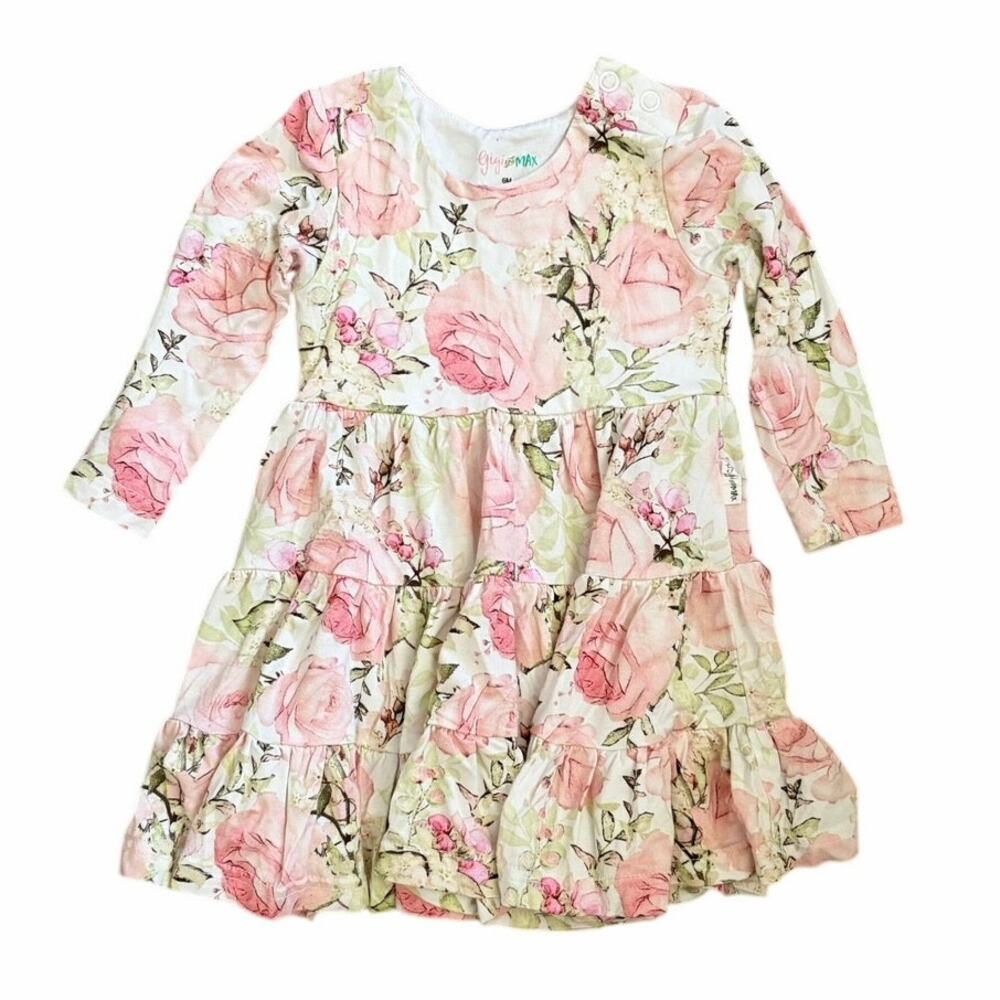 Gigi and Max Bamboo Dress Floral Rose 6 Months